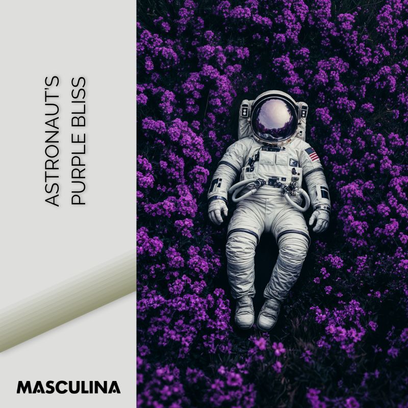 ASTRONAUT'S PURPLE BLISS*Dibond*40x60*Dibond*Kunstwerk*Masculina.nl