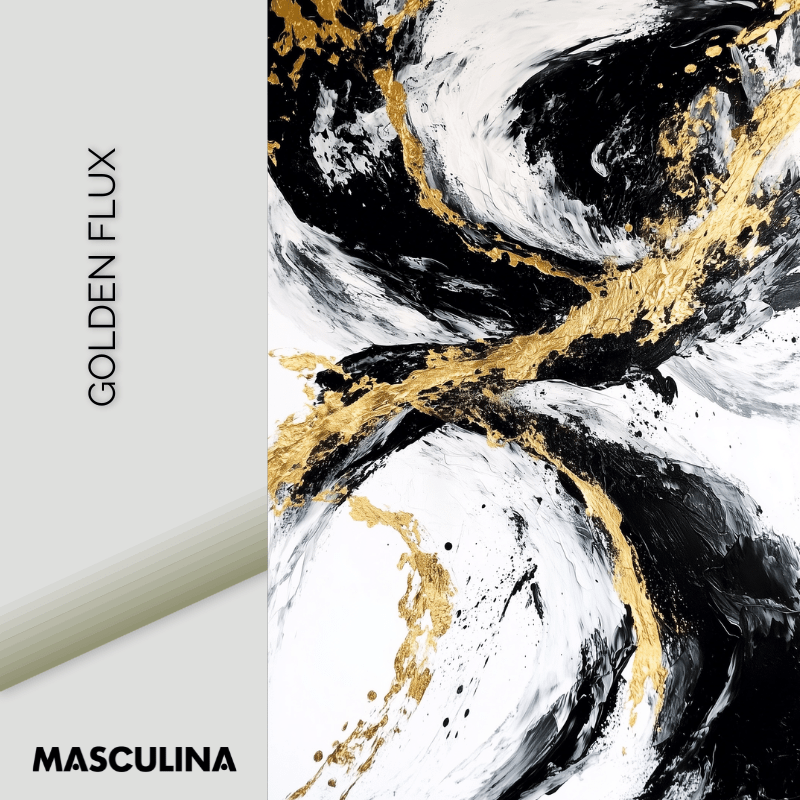 GOLDEN FLUX*Dibond*40x60*Dibond*Kunstwerk*Masculina.nl