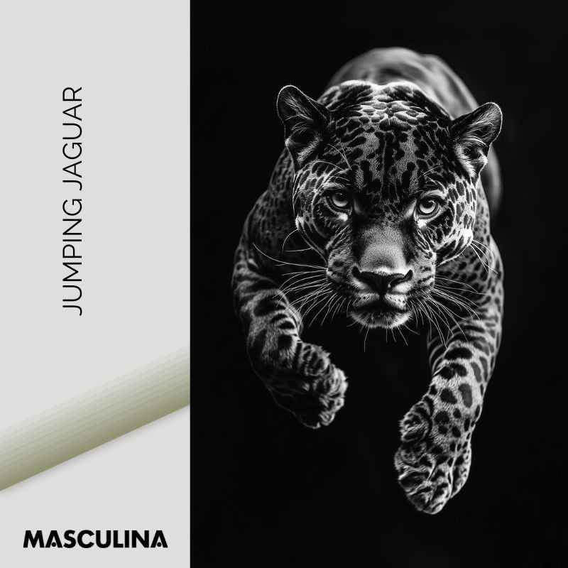 JUMPING JAGUAR*Dibond*40x60*Dibond*Kunstwerk*Masculina.nl