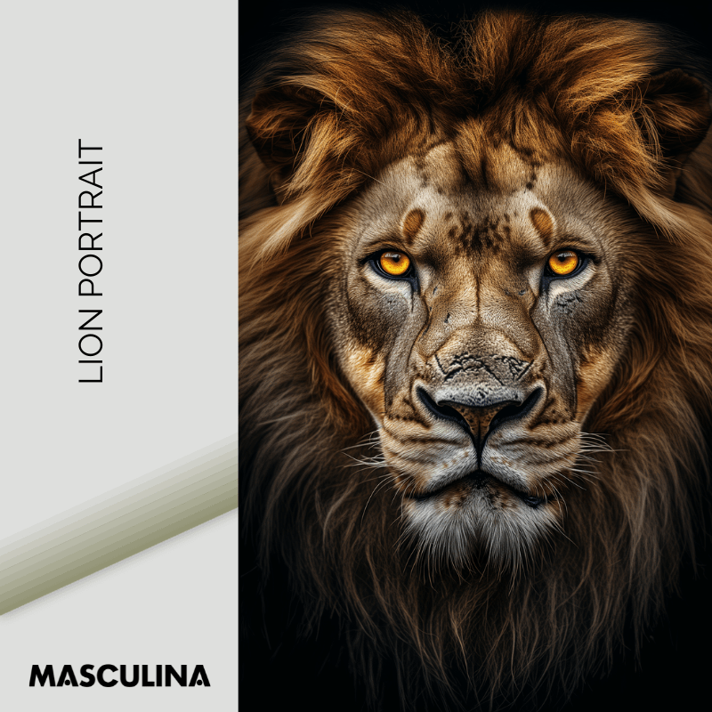 LION PORTRAIT*Dibond*40x60*Dibond*Kunstwerk*Masculina.nl