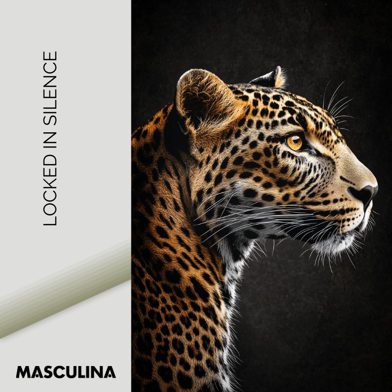 LOCKED IN SILENCE*Dibond*40x60*Dibond*Kunstwerk*Masculina.nl
