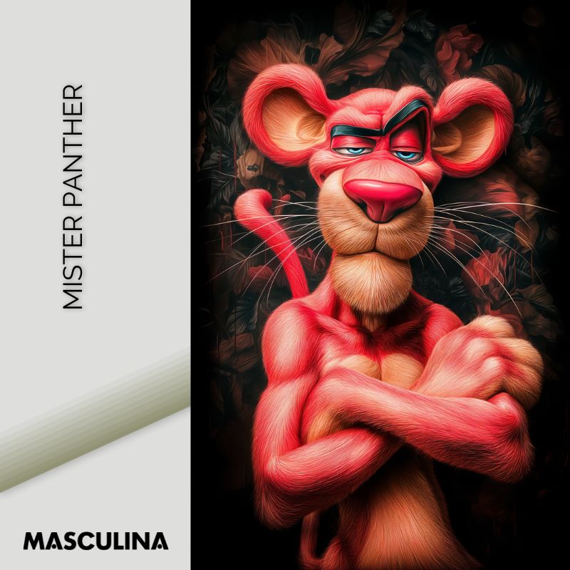 MISTER PANTHER*Dibond*40x60*Dibond*Kunstwerk*Masculina.nl