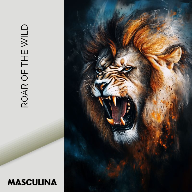 ROAR OF THE WILD*Dibond*40x60*Dibond*Kunstwerk*Masculina.nl
