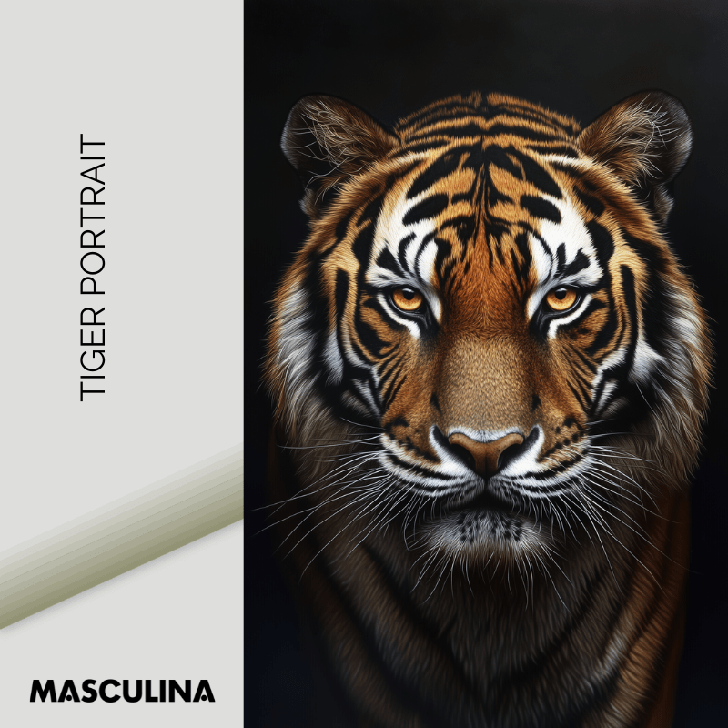 TIGER PORTRAIT*Dibond*40x60*Dibond*Kunstwerk*Masculina.nl