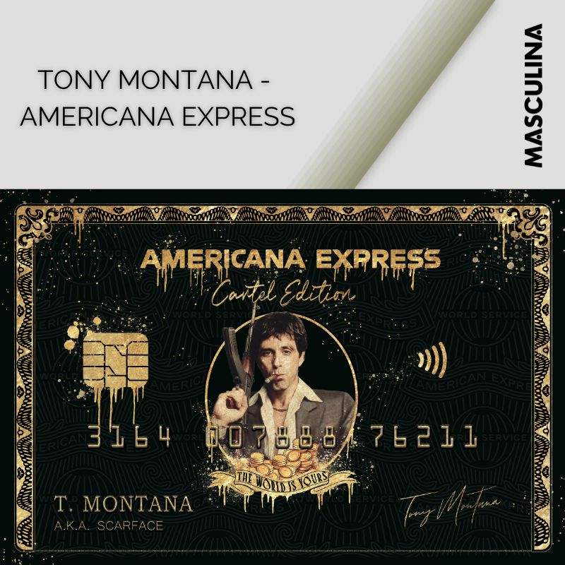 TONY MONTANA - AMERICANA EXPRESS*Dibond*60x40 cm*Dibond*Kunstwerk*Masculina.nl