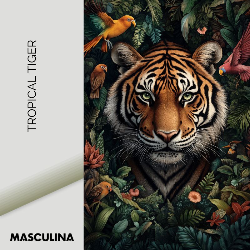 TROPICAL TIGER*Dibond*40x60*Dibond*Kunstwerk*Masculina.nl
