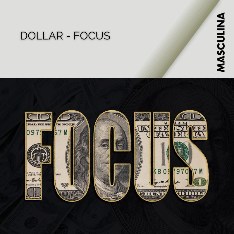 DOLLAR - FOCUS*Canvas*60x40*Baklijst*Kunstwerk*Masculina.nl