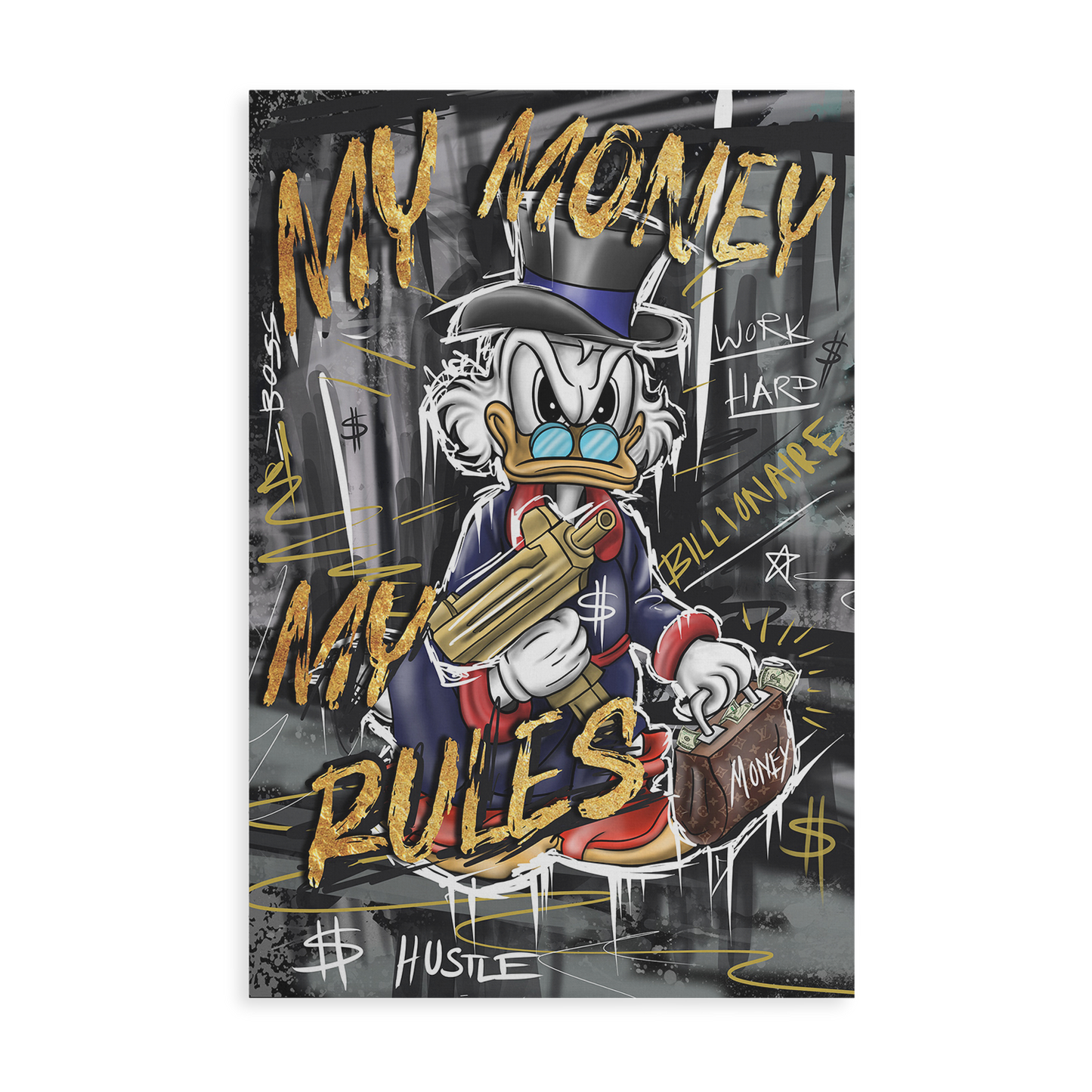 MY MONEY MY RULES*Canvas*40x60*Canvas*Kunstwerk*Masculina.nl