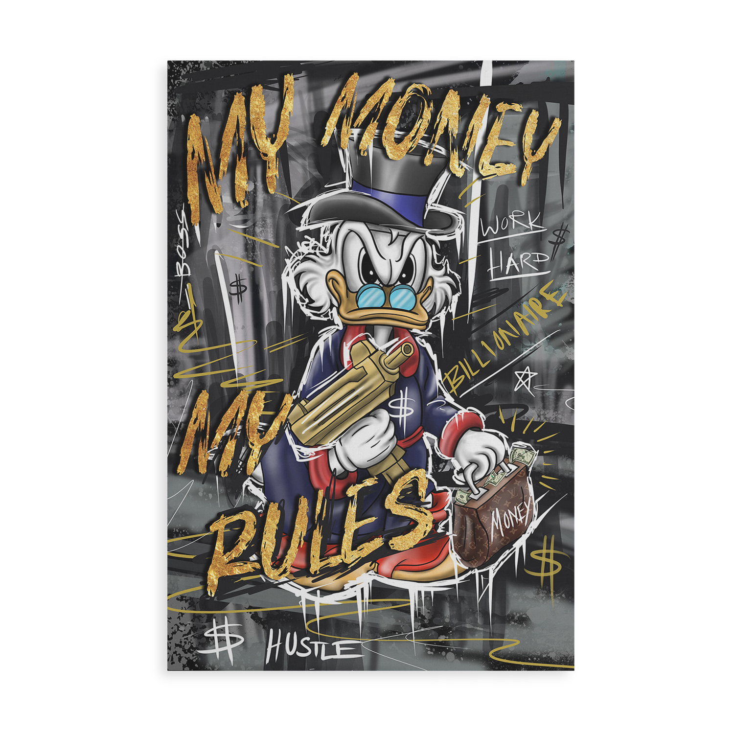 MY MONEY MY RULES*Canvas*40x60*Canvas*Kunstwerk*Masculina.nl