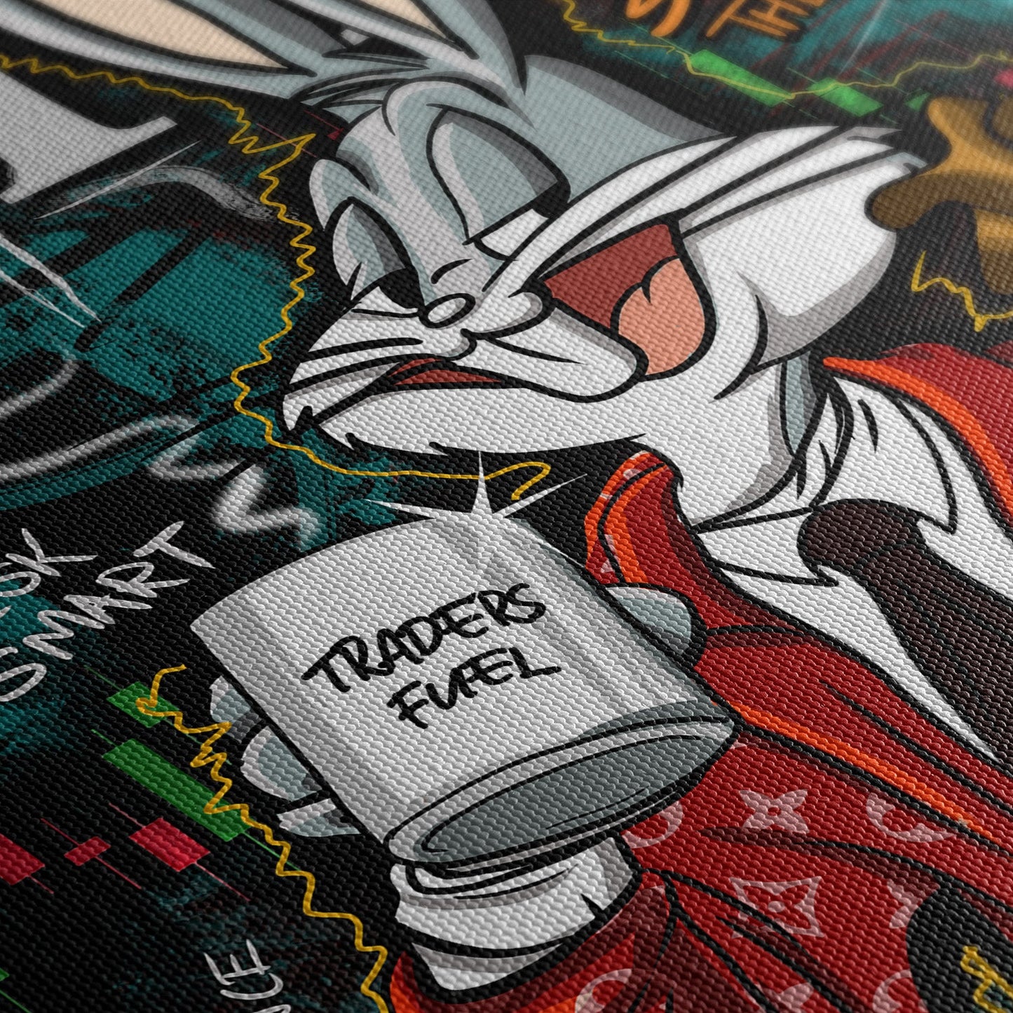 BILLIONAIRE BUNNY*Canvas*40x60 cm*Canvas*Kunstwerk*Masculina.nl