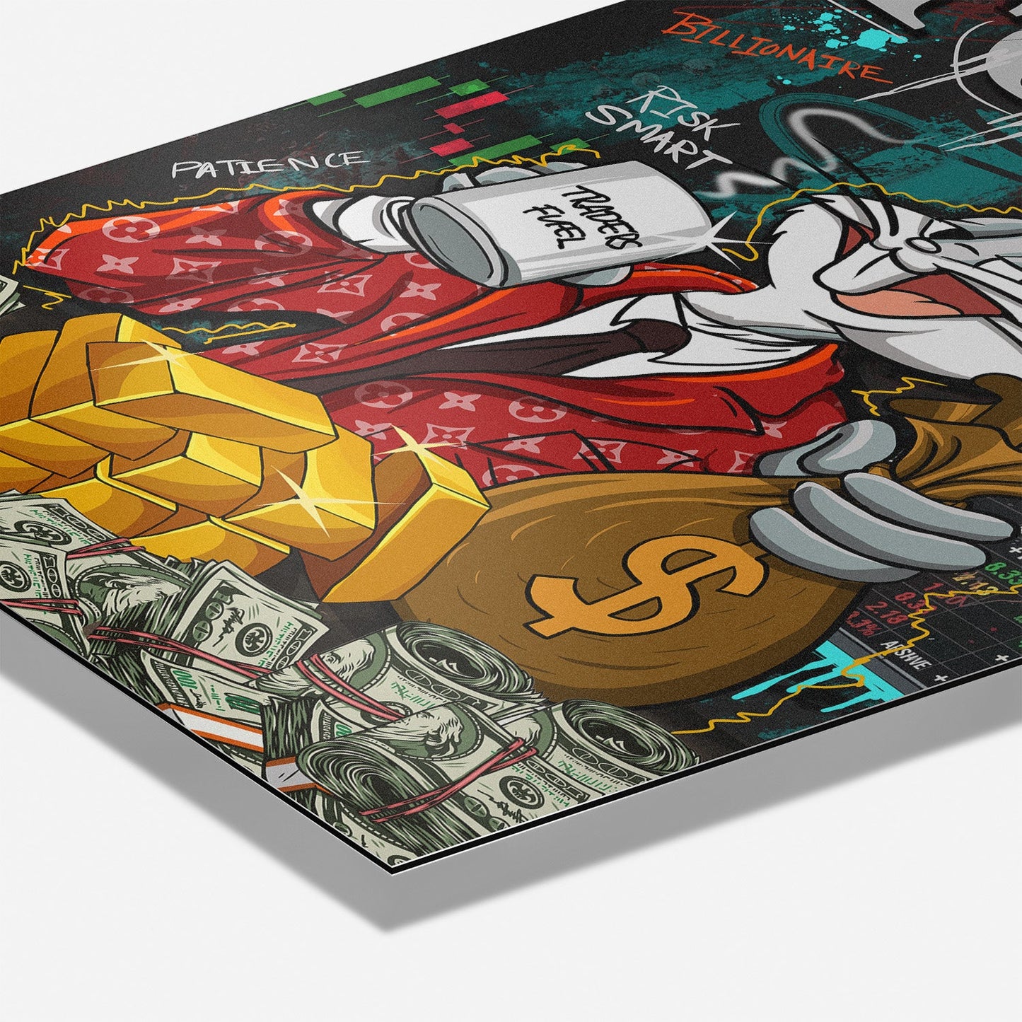 BILLIONAIRE BUNNY*Dibond*40x60 cm*Dibond*Kunstwerk*Masculina.nl