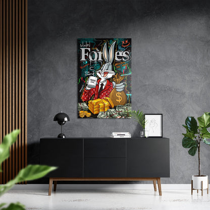 BILLIONAIRE BUNNY*Dibond*40x60 cm*Dibond*Kunstwerk*Masculina.nl