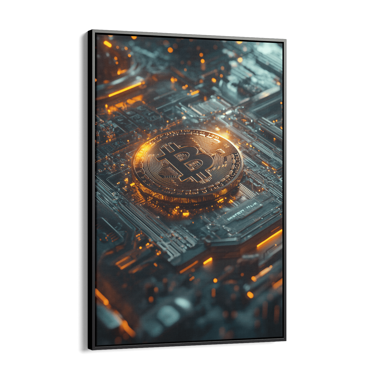 BITCOIN x BLOCKCHAIN*Canvas*40x60*Baklijst*Kunstwerk*Masculina.nl