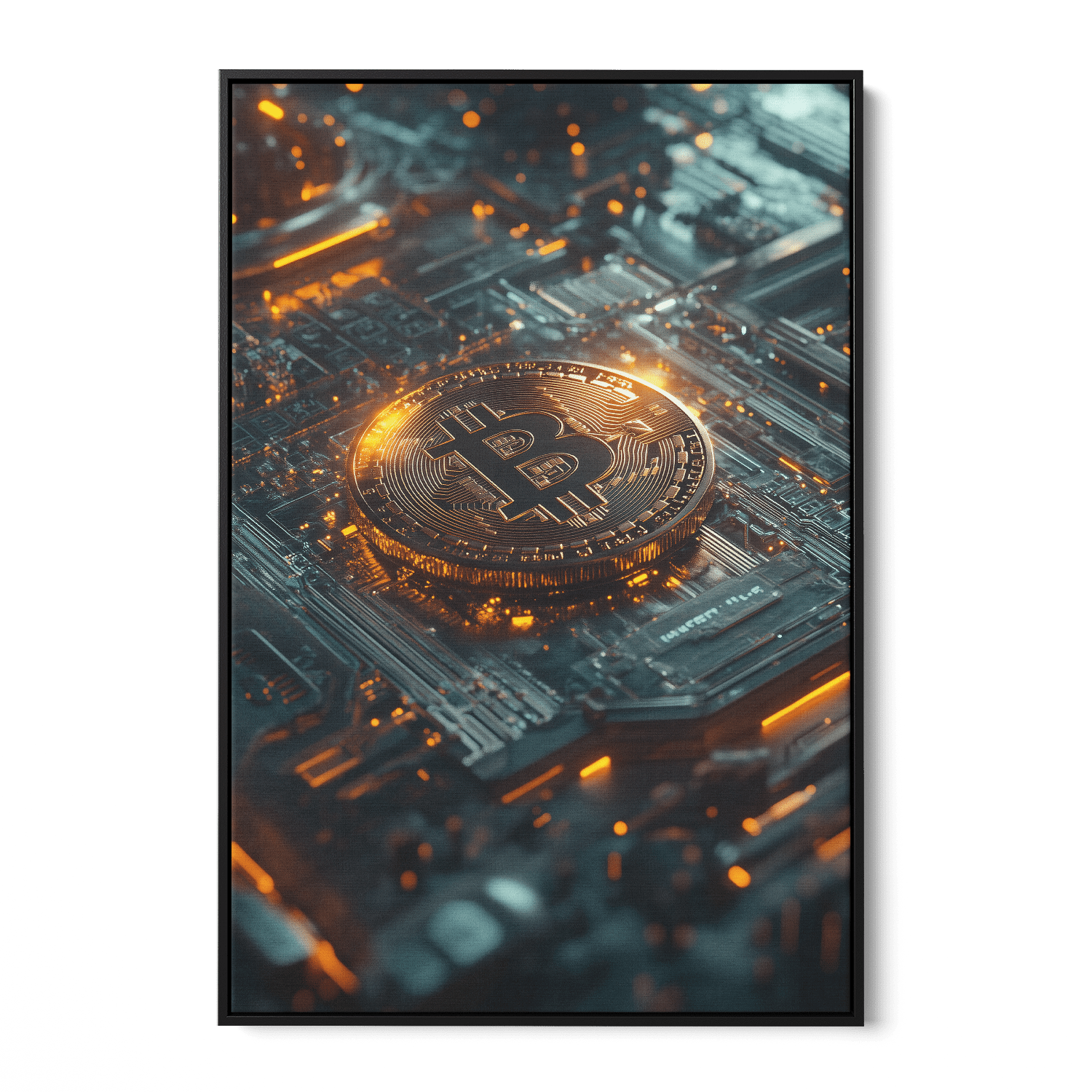 BITCOIN x BLOCKCHAIN*Canvas*40x60*Baklijst*Kunstwerk*Masculina.nl