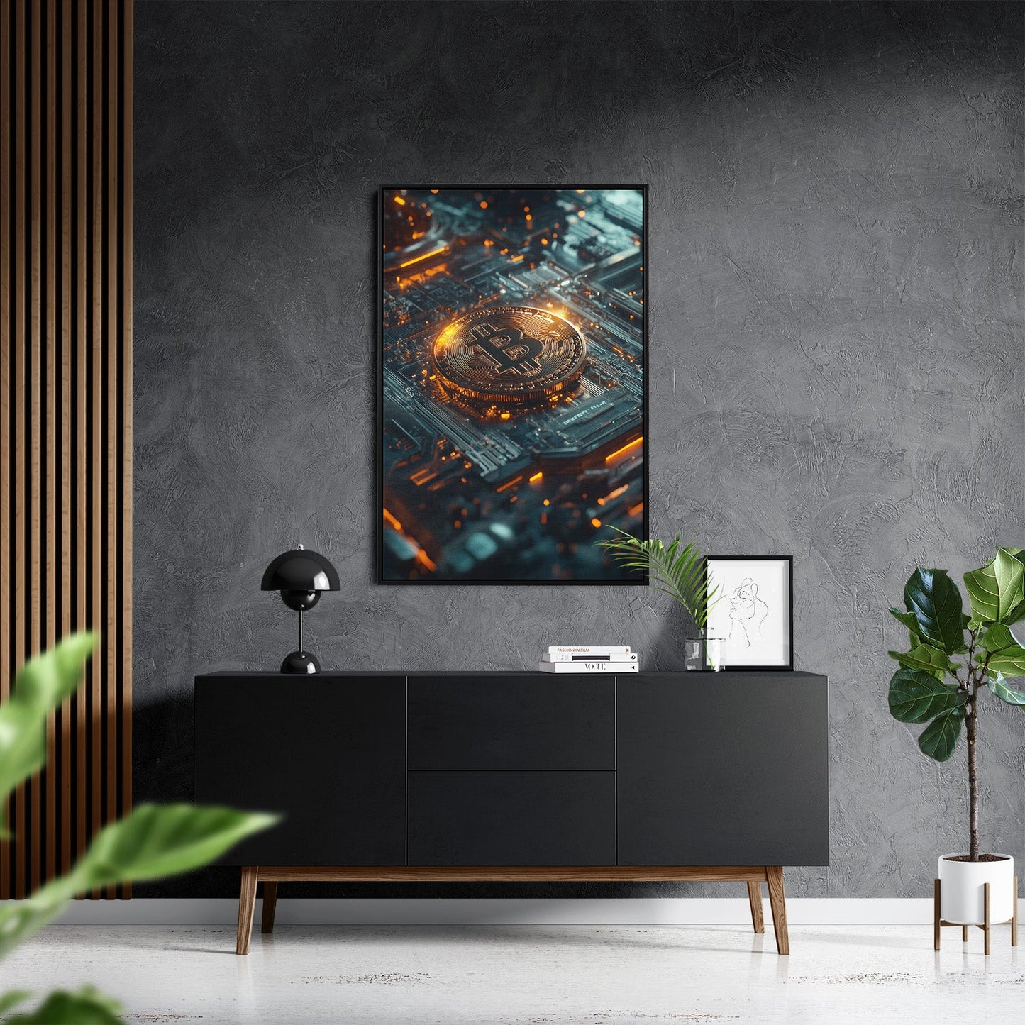 BITCOIN x BLOCKCHAIN*Canvas*40x60*Baklijst*Kunstwerk*Masculina.nl