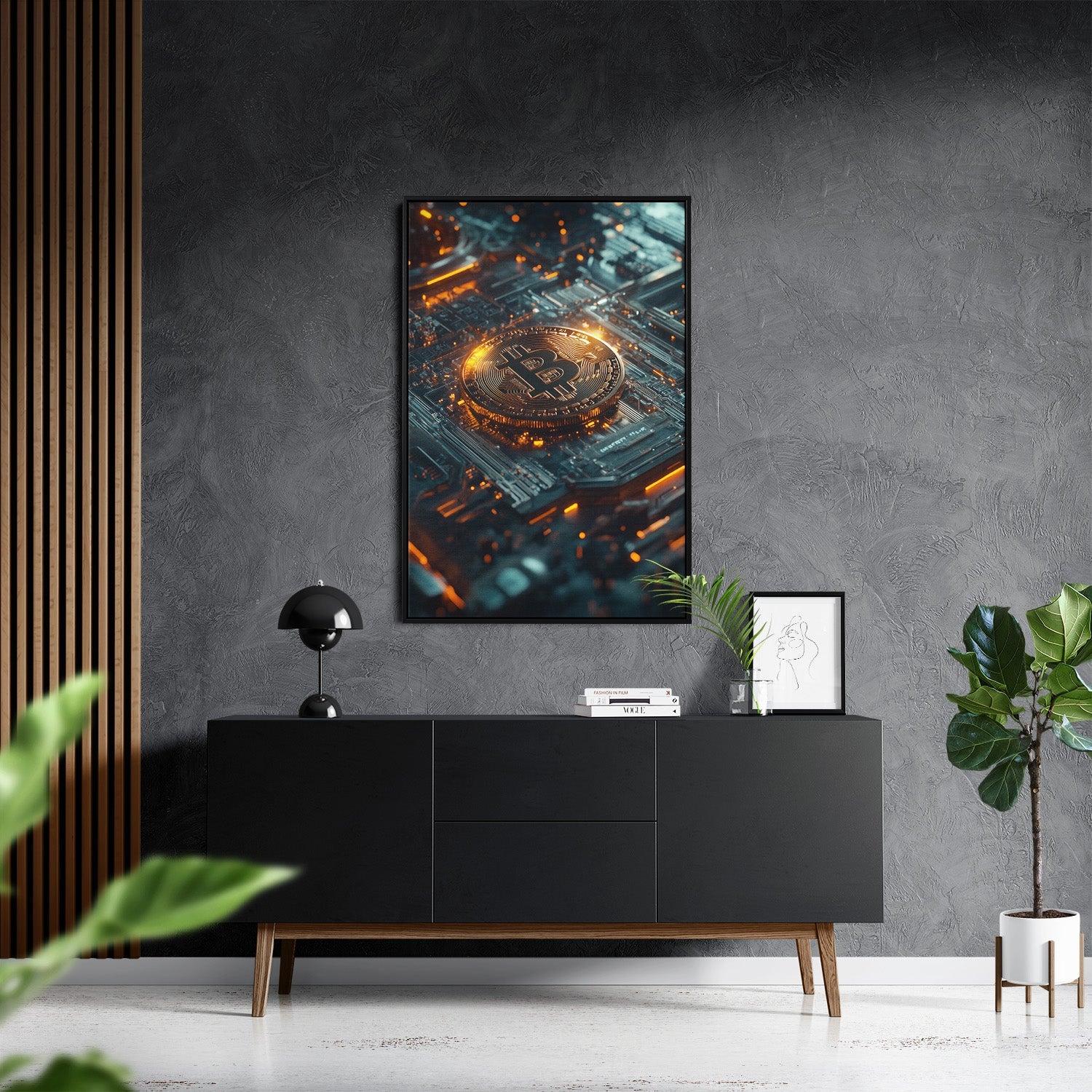 BITCOIN x BLOCKCHAIN*Canvas*40x60*Baklijst*Kunstwerk*Masculina.nl