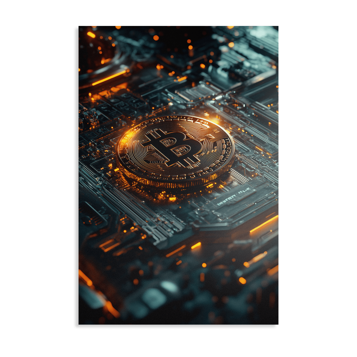 BITCOIN x BLOCKCHAIN*Dibond*40x60*Dibond*Kunstwerk*Masculina.nl