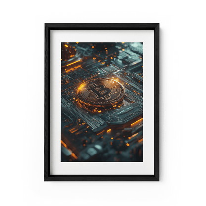 BITCOIN x BLOCKCHAIN*Papier*40x60*Papier*Kunstwerk*Masculina.nl
