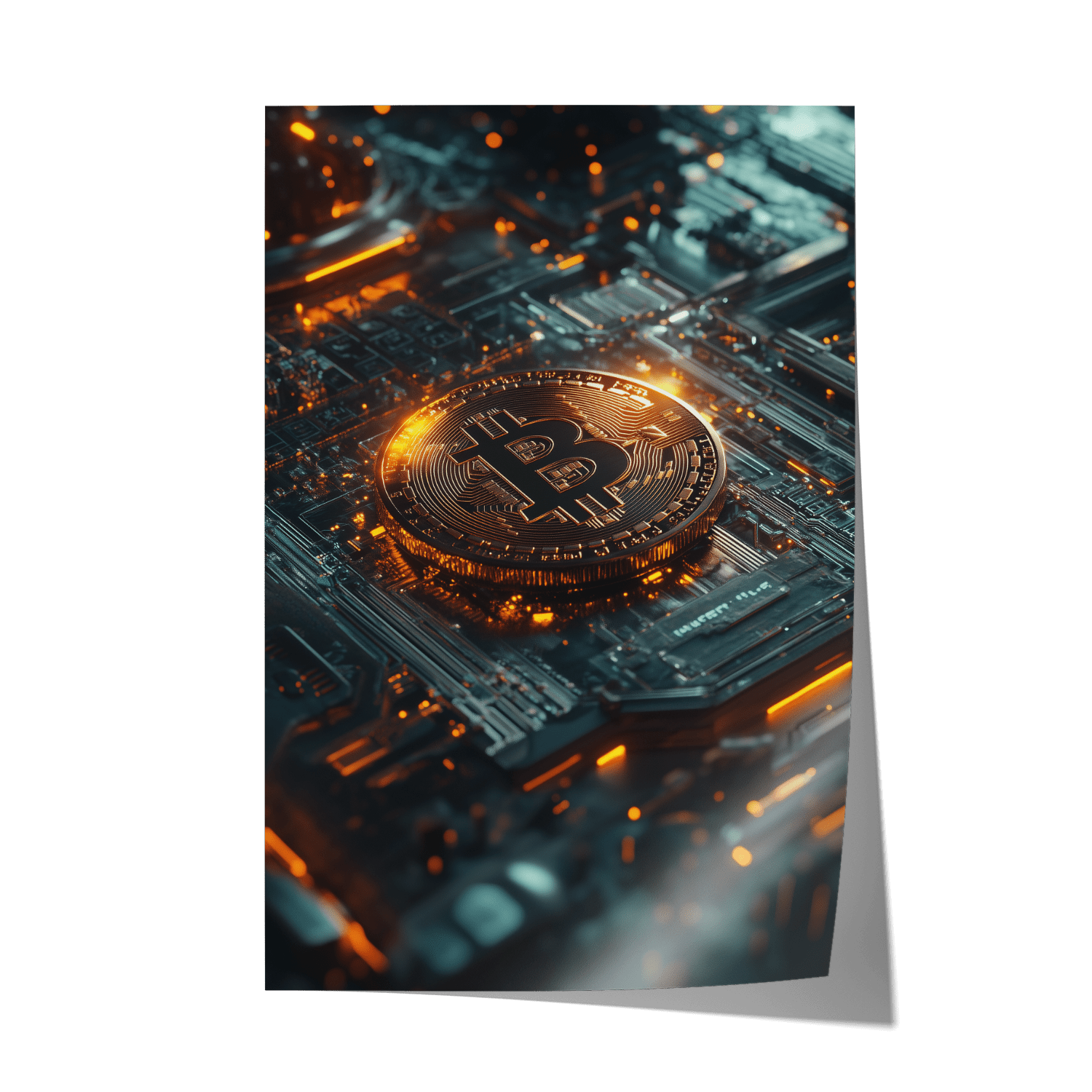 BITCOIN x BLOCKCHAIN*Papier*40x60*Papier*Kunstwerk*Masculina.nl