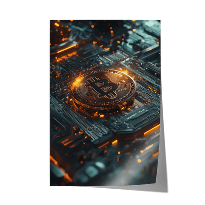 BITCOIN x BLOCKCHAIN*Papier*40x60*Papier*Kunstwerk*Masculina.nl