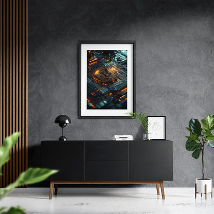 BITCOIN x BLOCKCHAIN*Papier*40x60*Papier*Kunstwerk*Masculina.nl