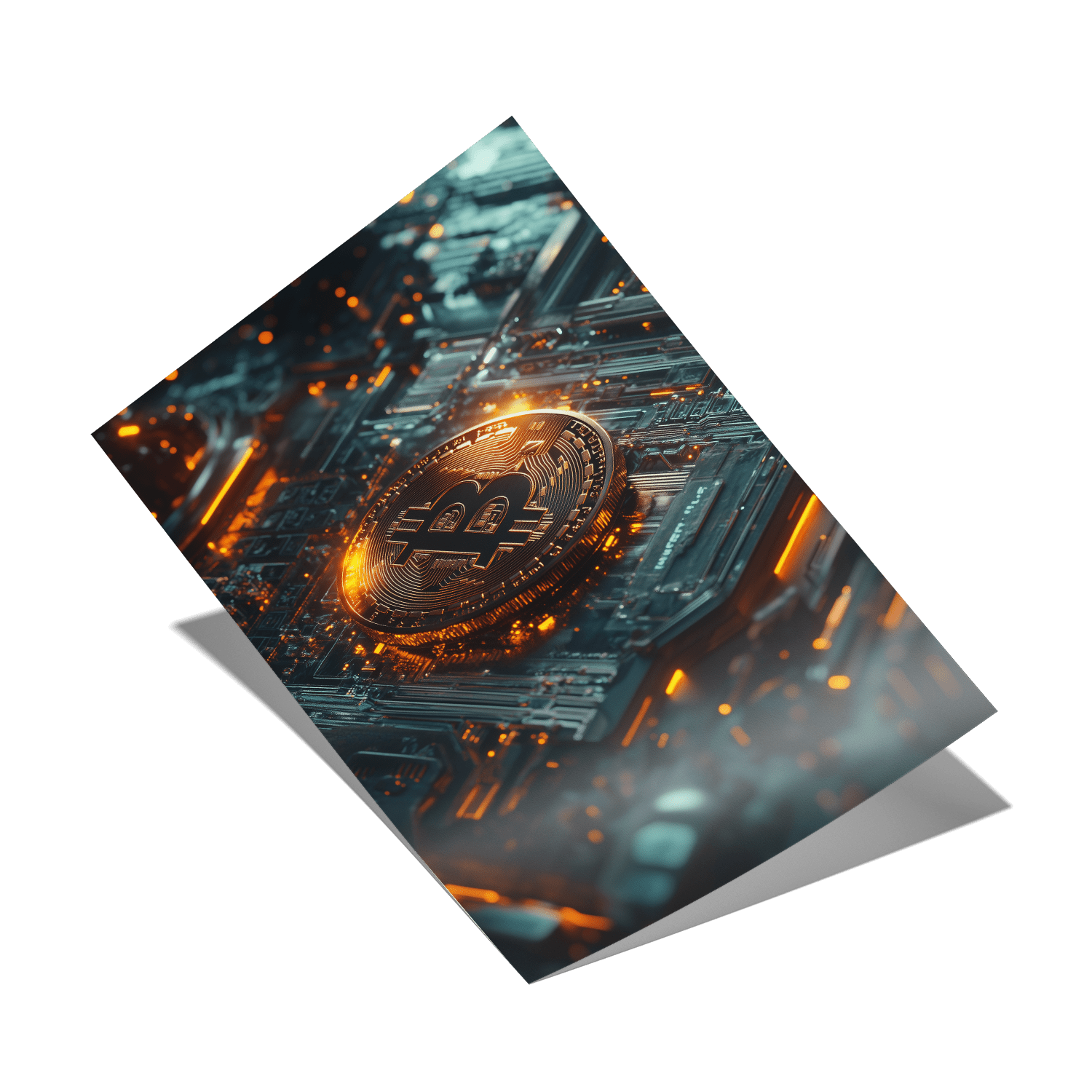 BITCOIN x BLOCKCHAIN*Papier*40x60*Papier*Kunstwerk*Masculina.nl
