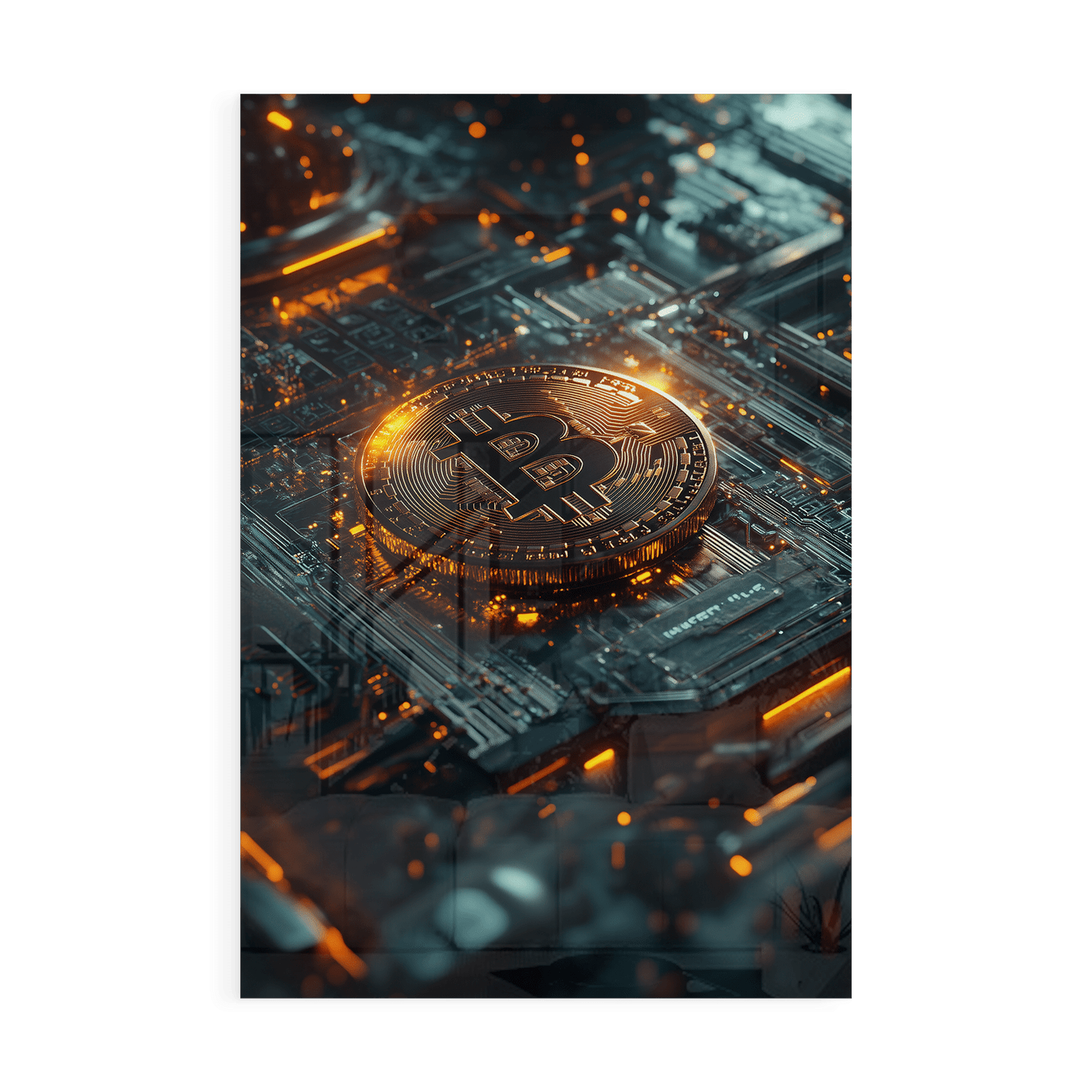BITCOIN x BLOCKCHAIN*Plexiglas*40x60*Plexiglas*Kunstwerk*Masculina.nl