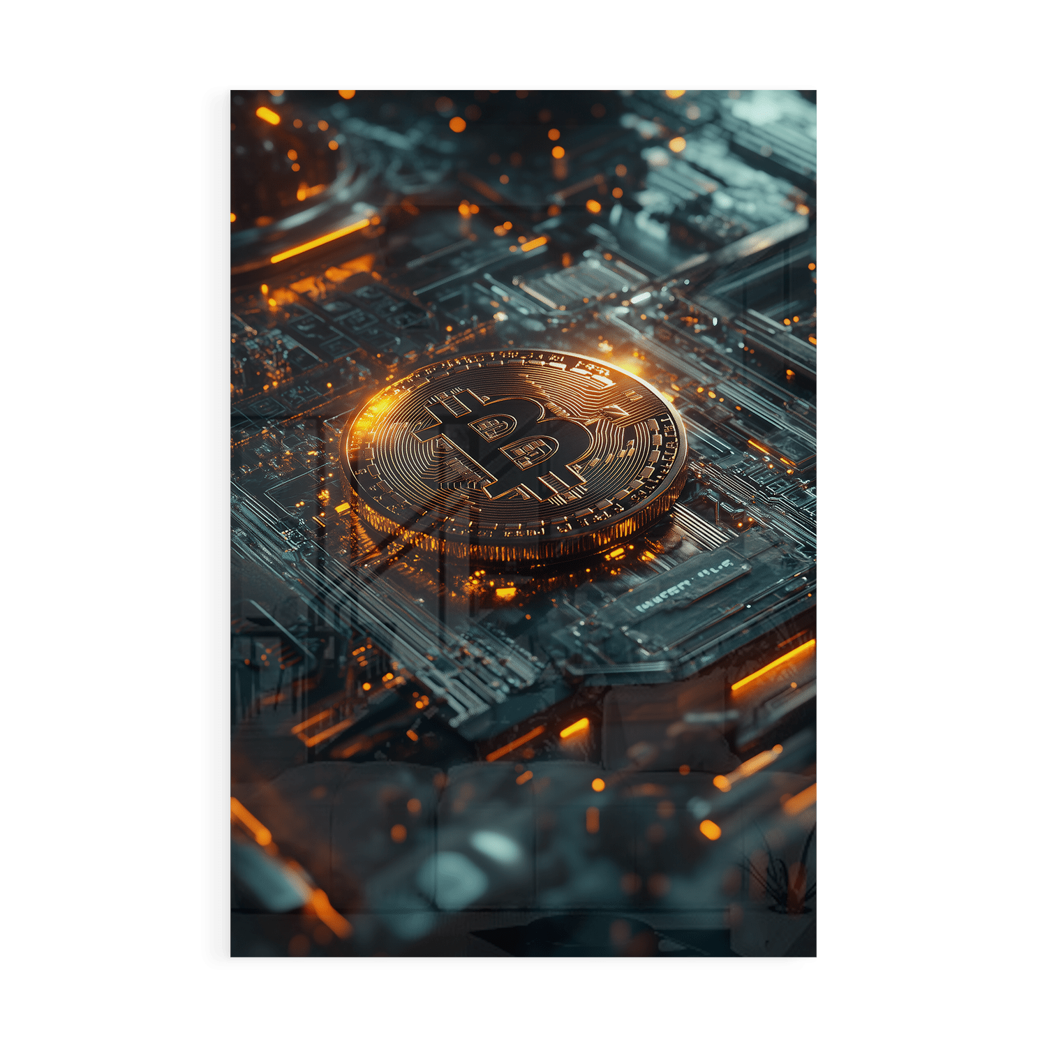 BITCOIN x BLOCKCHAIN*Plexiglas*40x60*Plexiglas*Kunstwerk*Masculina.nl