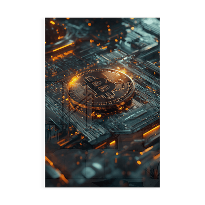 BITCOIN x BLOCKCHAIN*Plexiglas*40x60*Plexiglas*Kunstwerk*Masculina.nl