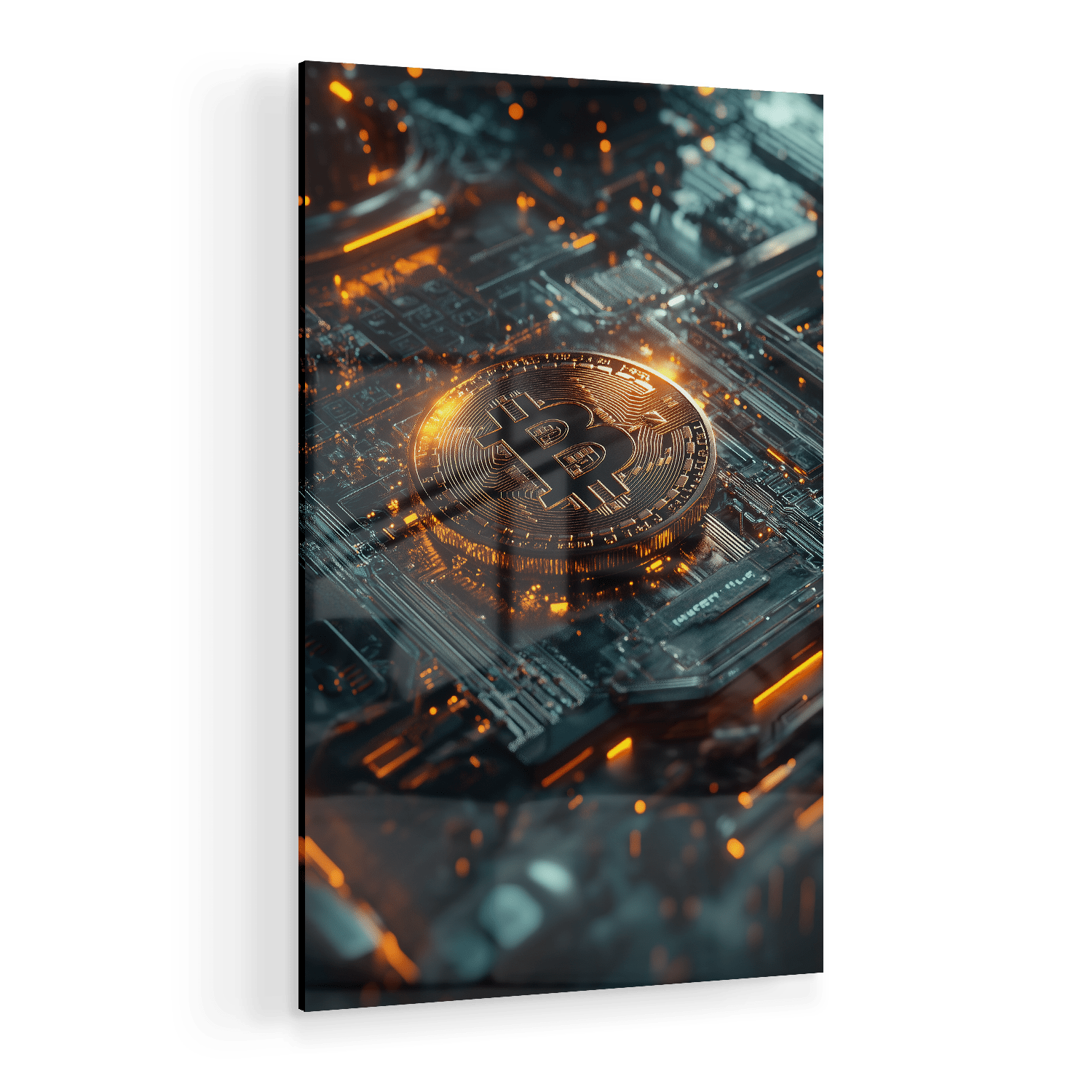 BITCOIN x BLOCKCHAIN*Plexiglas*40x60*Plexiglas*Kunstwerk*Masculina.nl