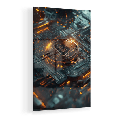BITCOIN x BLOCKCHAIN*Plexiglas*40x60*Plexiglas*Kunstwerk*Masculina.nl