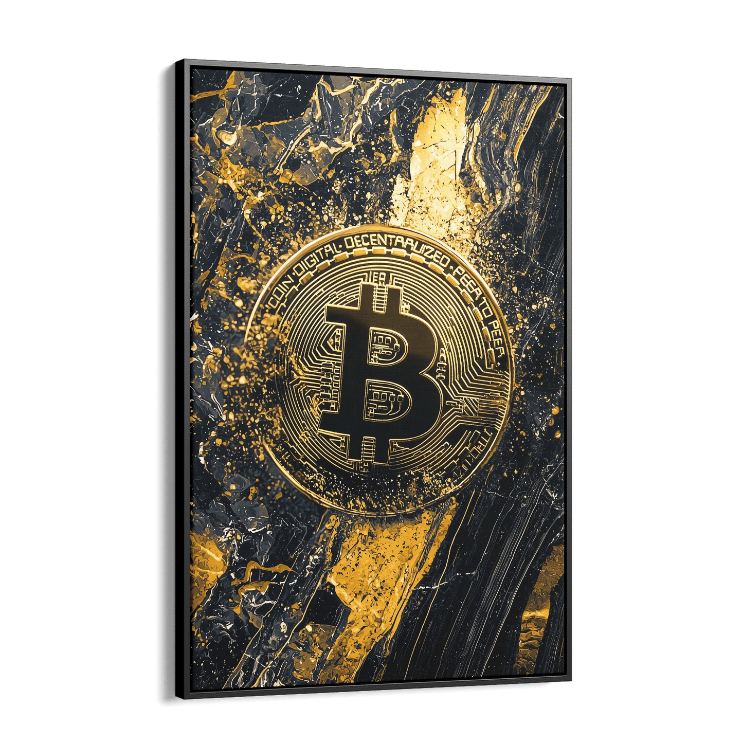 BITCOIN x MARBLE*Canvas*40x60*Baklijst*Kunstwerk*Masculina.nl