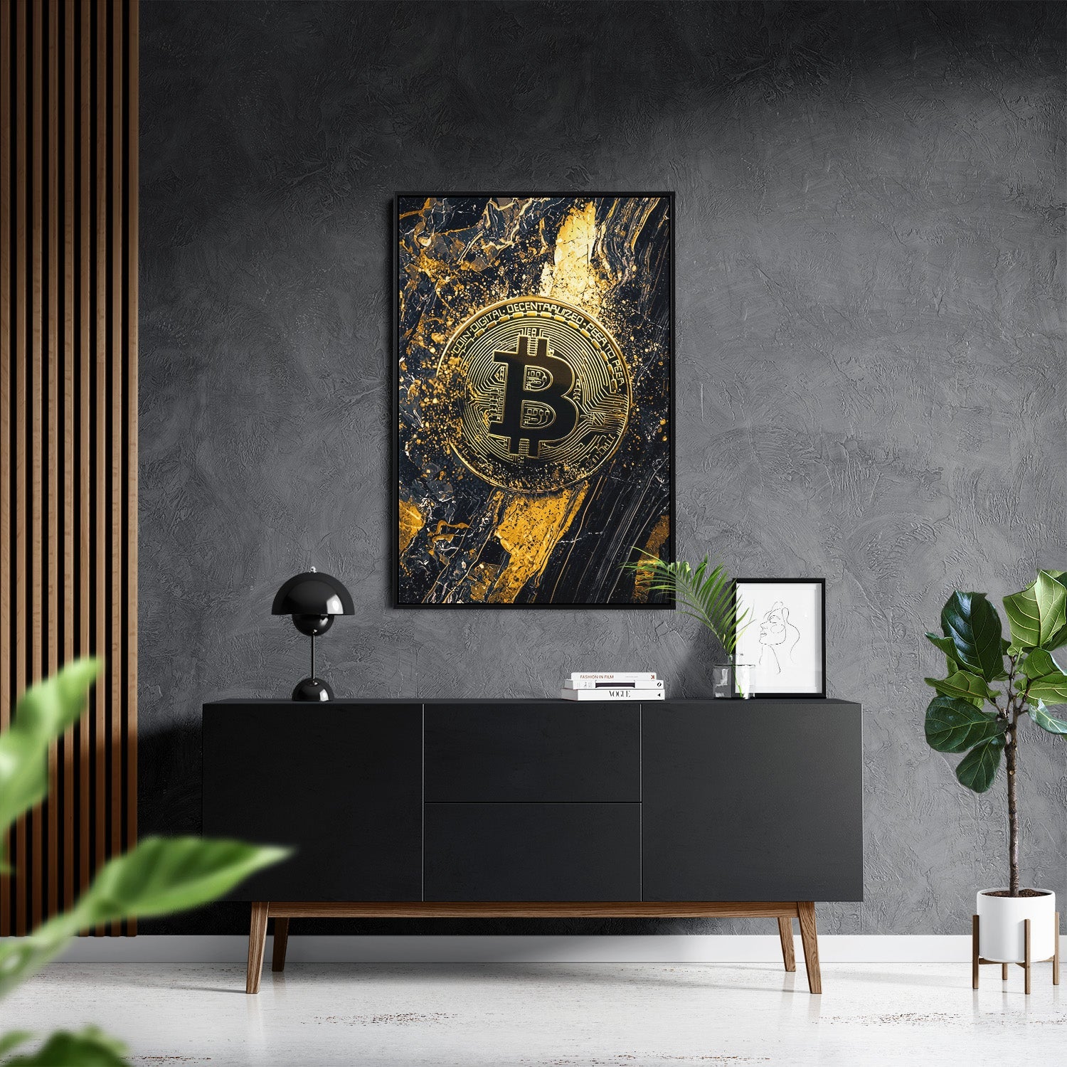 BITCOIN x MARBLE*Canvas*40x60*Baklijst*Kunstwerk*Masculina.nl