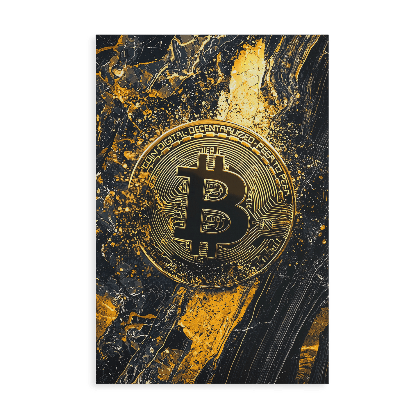BITCOIN x MARBLE*Canvas*40x60*Canvas*Kunstwerk*Masculina.nl