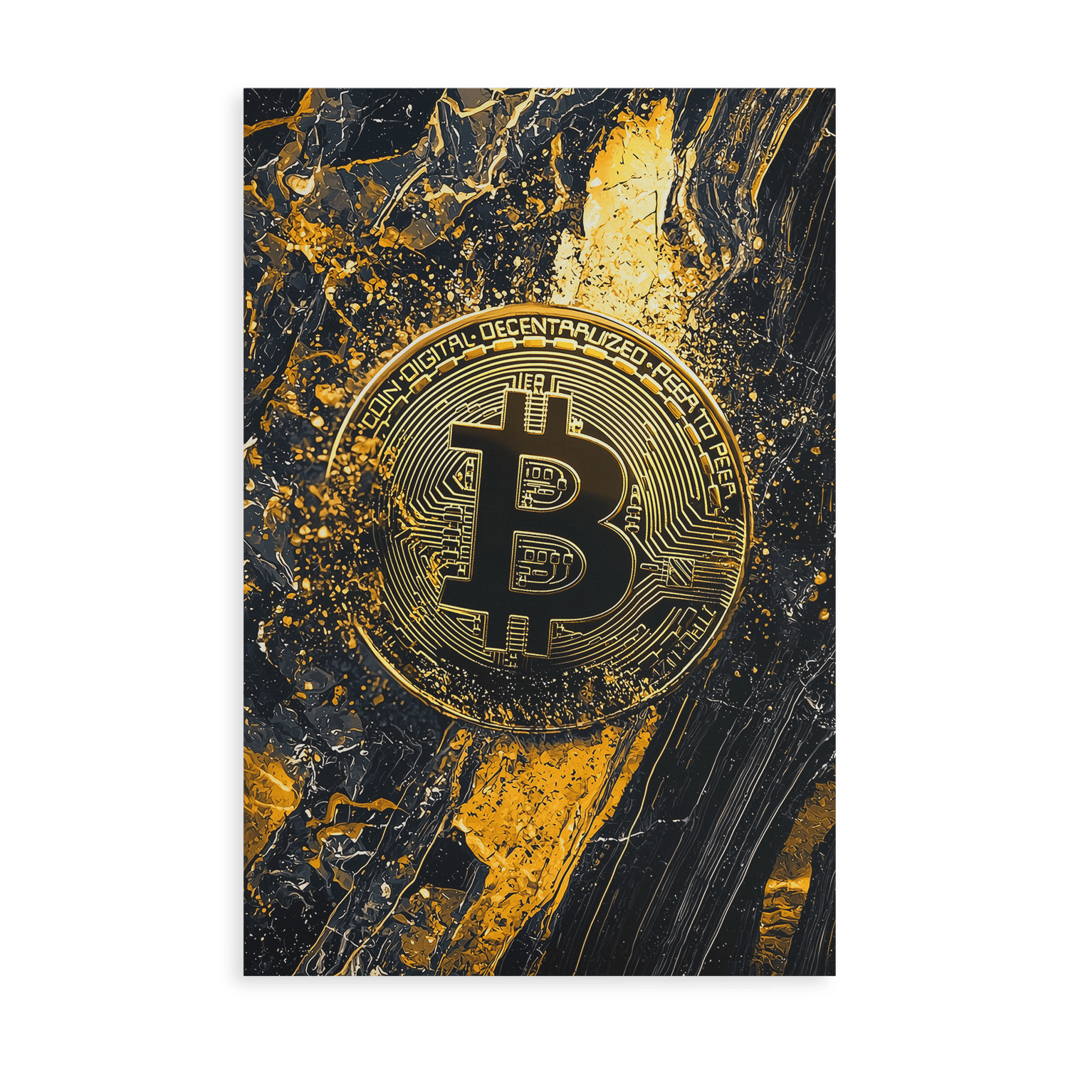 BITCOIN x MARBLE*Canvas*40x60*Canvas*Kunstwerk*Masculina.nl