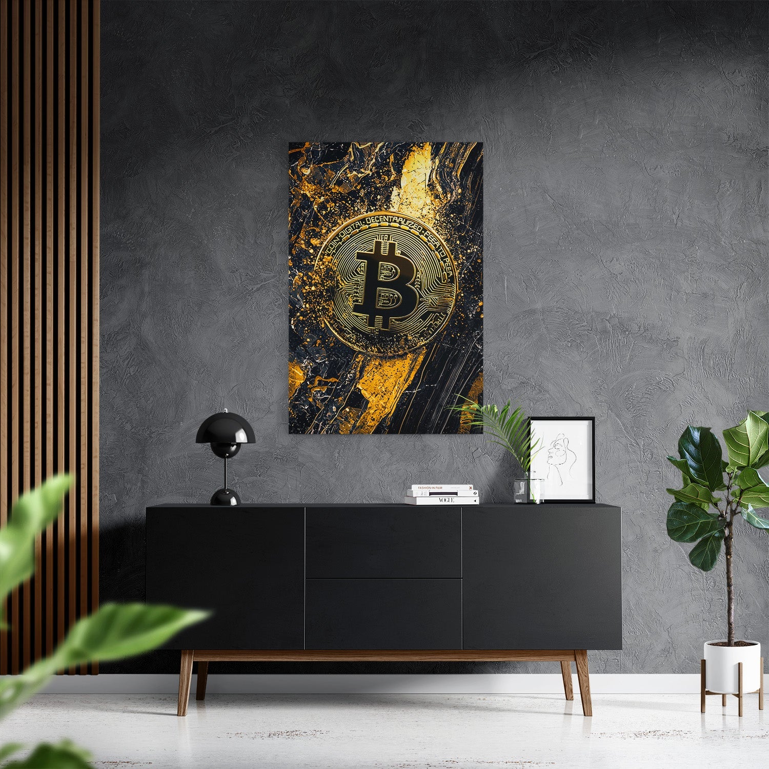 BITCOIN x MARBLE*Canvas*40x60*Canvas*Kunstwerk*Masculina.nl