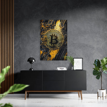 BITCOIN x MARBLE*Canvas*40x60*Canvas*Kunstwerk*Masculina.nl