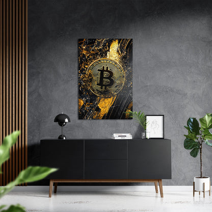 BITCOIN x MARBLE*Dibond*40x60*Dibond*Kunstwerk*Masculina.nl