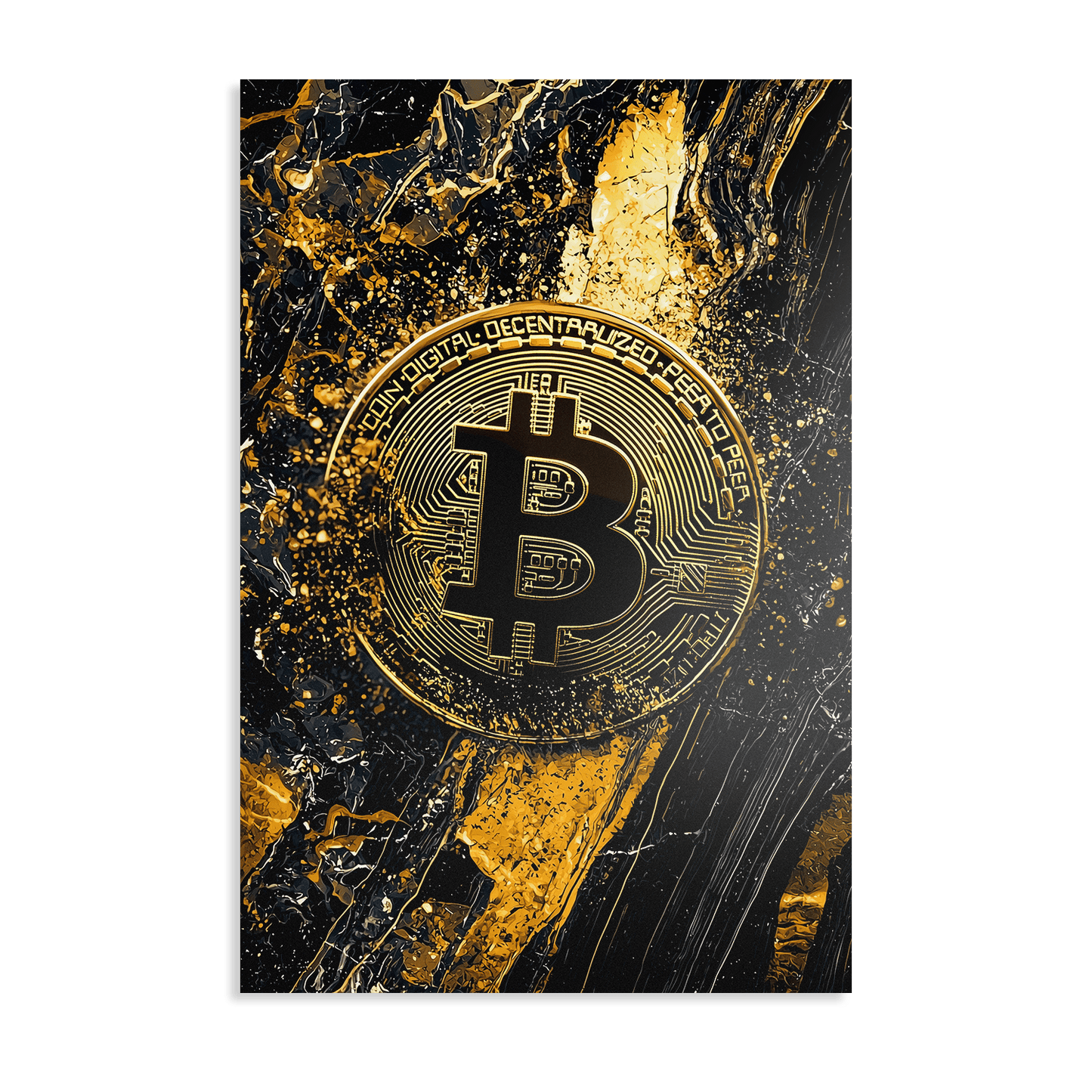 BITCOIN x MARBLE*Dibond*40x60*Dibond*Kunstwerk*Masculina.nl
