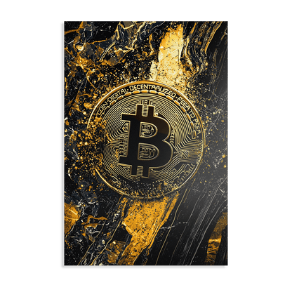 BITCOIN x MARBLE*Dibond*40x60*Dibond*Kunstwerk*Masculina.nl