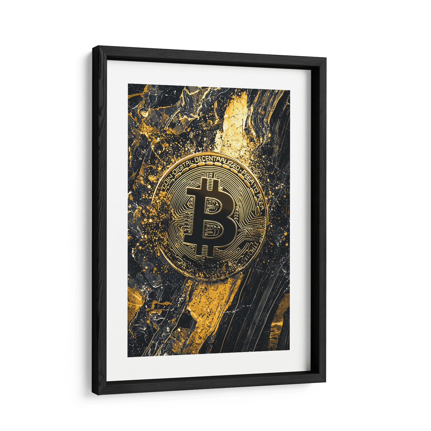 BITCOIN x MARBLE*Papier*40x60*Papier*Kunstwerk*Masculina.nl