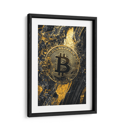 BITCOIN x MARBLE*Papier*40x60*Papier*Kunstwerk*Masculina.nl