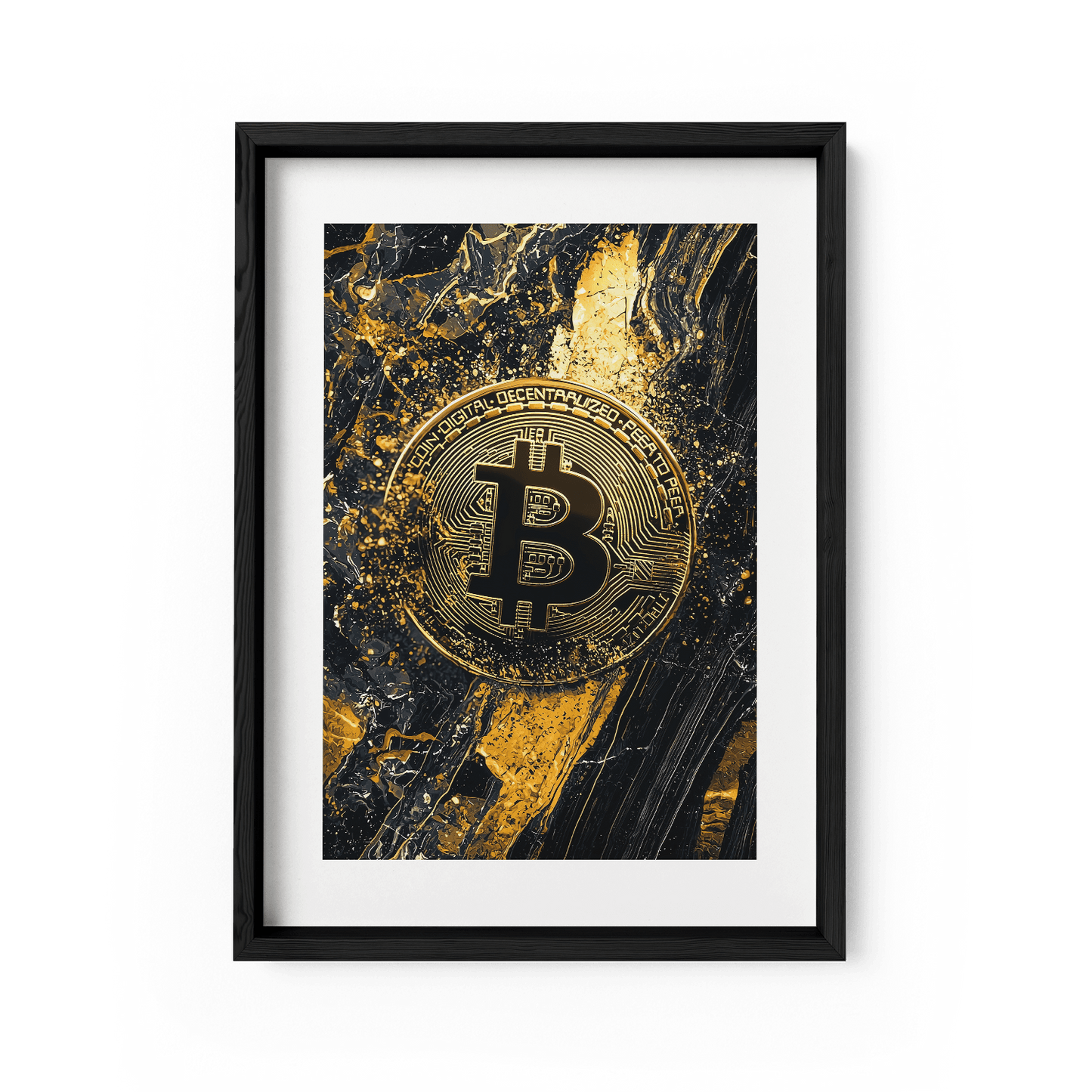 BITCOIN x MARBLE*Papier*40x60*Papier*Kunstwerk*Masculina.nl