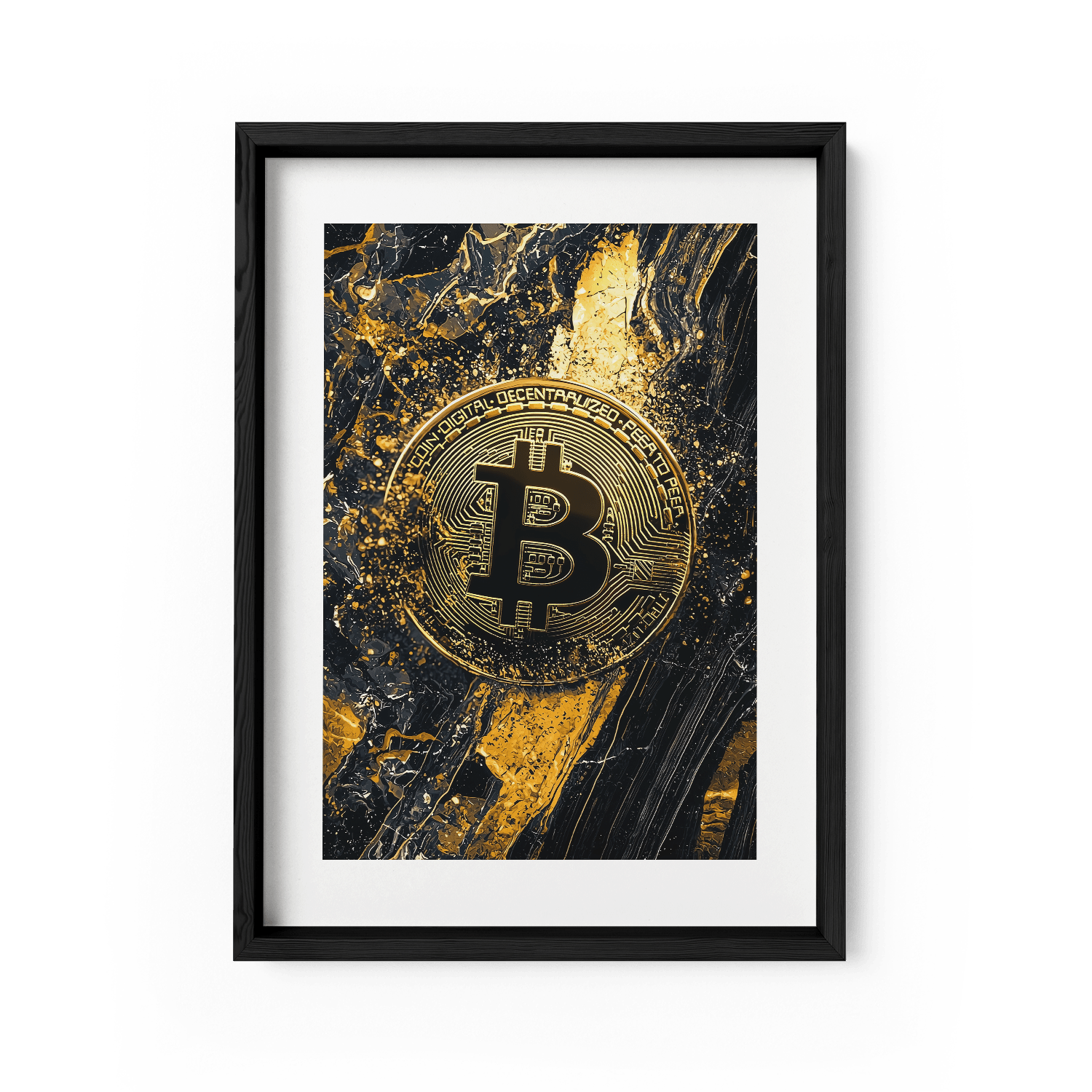 BITCOIN x MARBLE*Papier*40x60*Papier*Kunstwerk*Masculina.nl