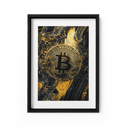 BITCOIN x MARBLE*Papier*40x60*Papier*Kunstwerk*Masculina.nl