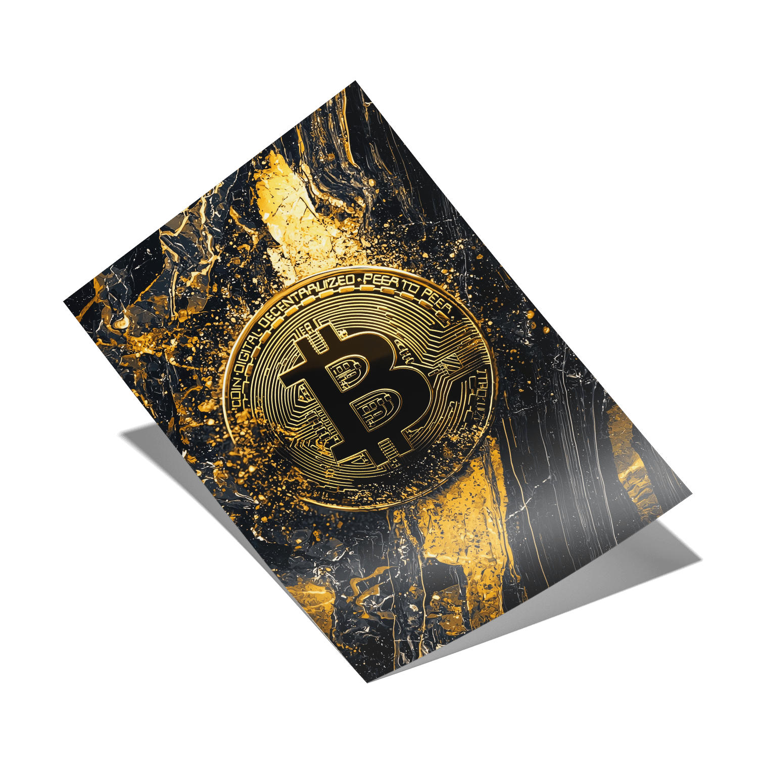 BITCOIN x MARBLE*Papier*40x60*Papier*Kunstwerk*Masculina.nl