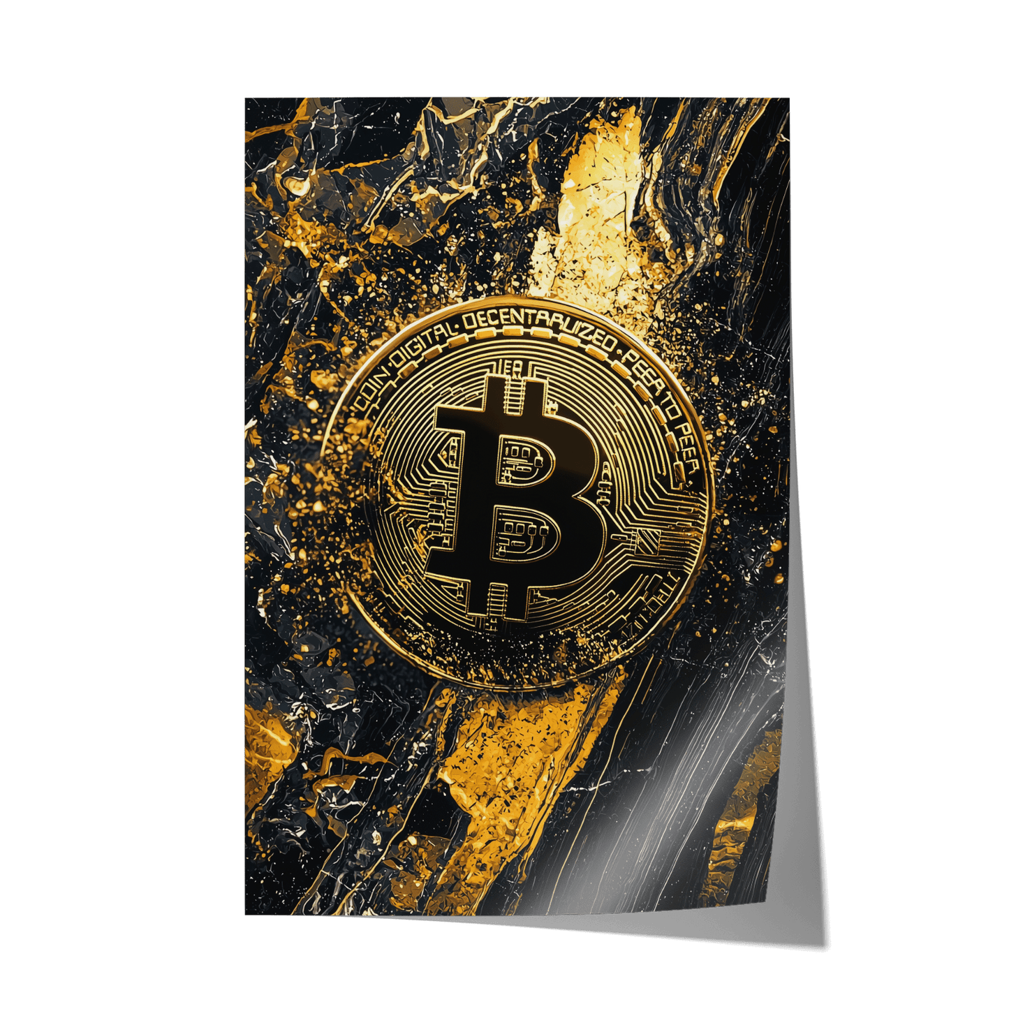 BITCOIN x MARBLE*Papier*40x60*Papier*Kunstwerk*Masculina.nl