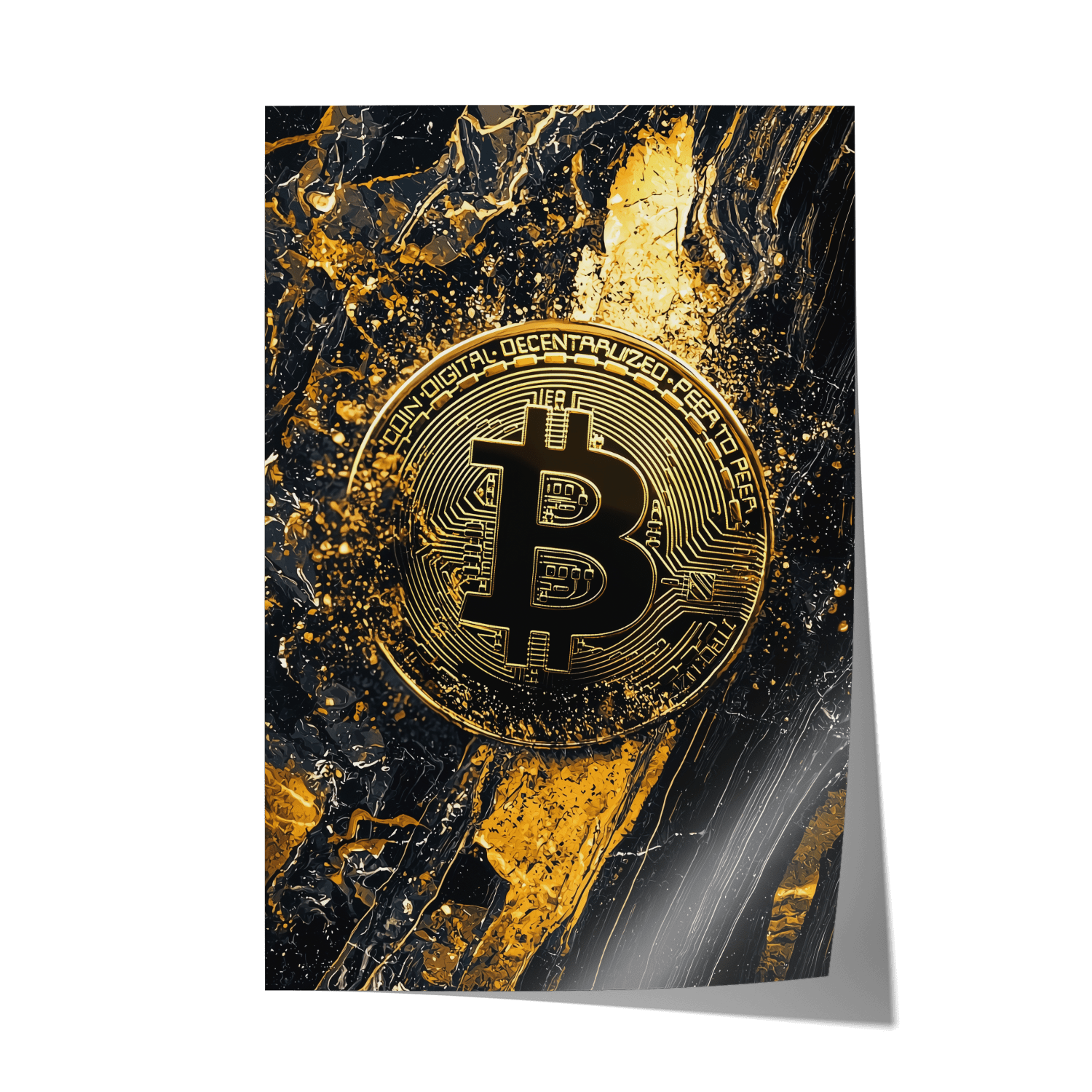 BITCOIN x MARBLE*Papier*40x60*Papier*Kunstwerk*Masculina.nl