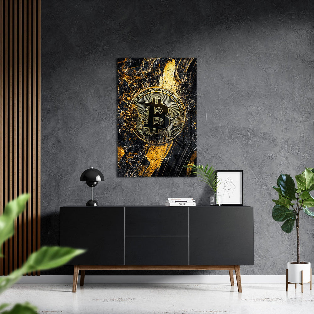 BITCOIN x MARBLE*Plexiglas*40x60*Plexiglas*Kunstwerk*Masculina.nl