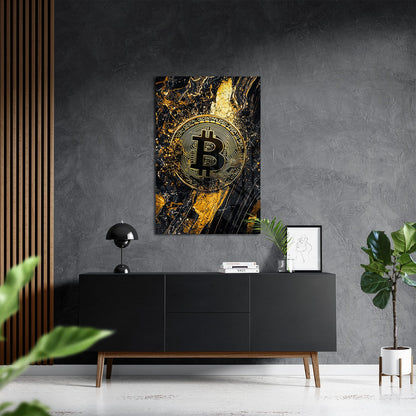BITCOIN x MARBLE*Plexiglas*40x60*Plexiglas*Kunstwerk*Masculina.nl